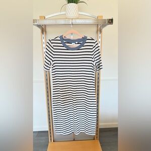 GAP Gray and White Striped Top